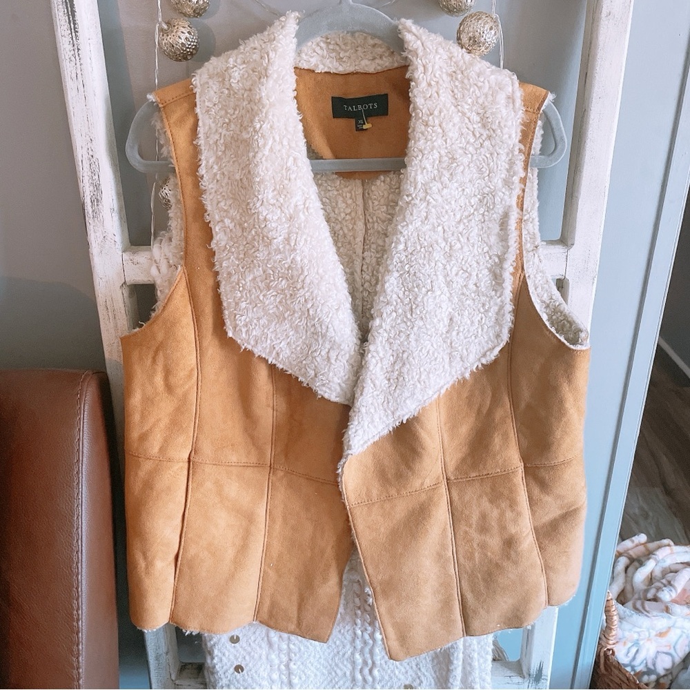 Talbots Faux Fur Vest Size XL